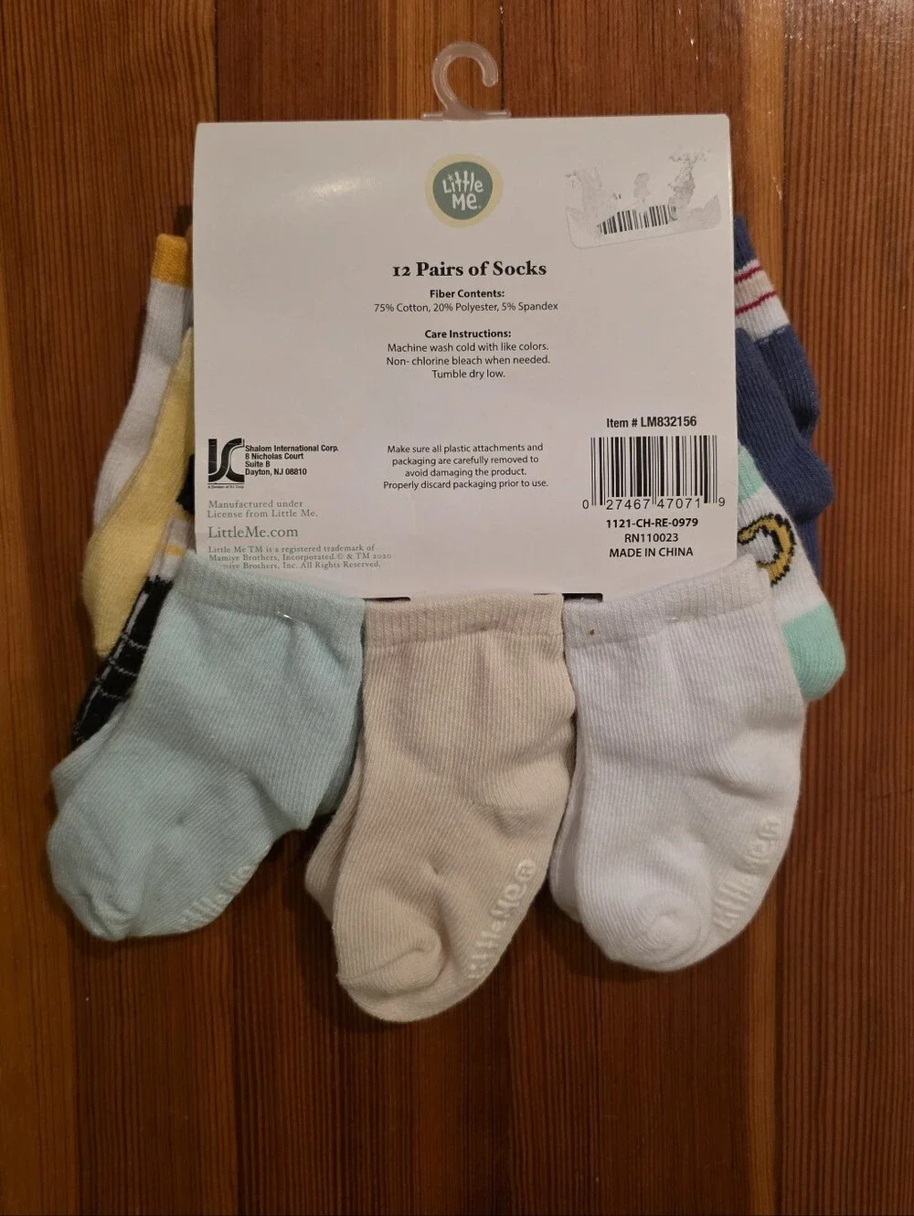 NWT Little Me Multicolor Dinosaur Baby Sock Pack - 12 Pairs